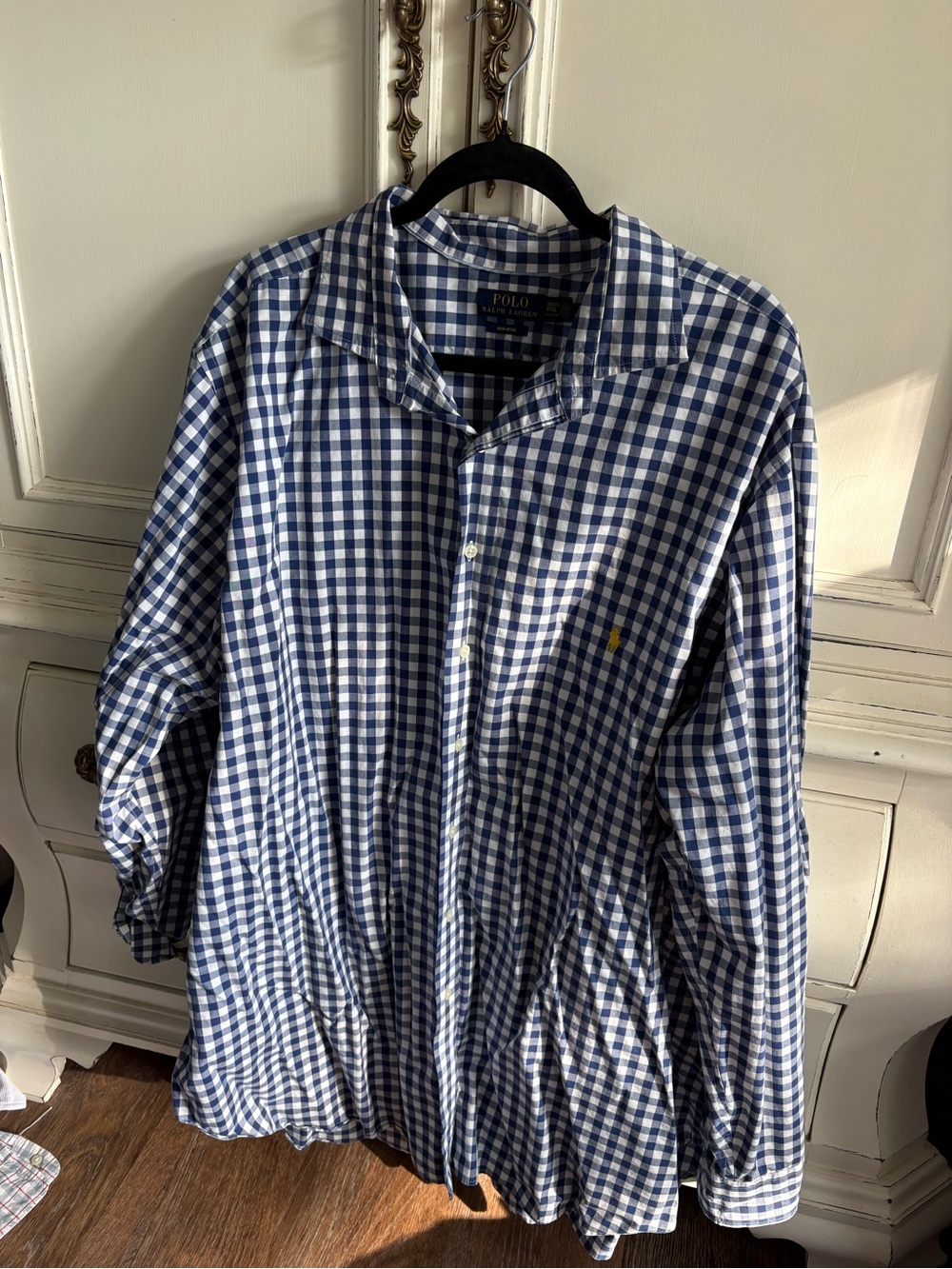 Polo by Ralph Lauren Navy and White Gingham Button-Down Shirt